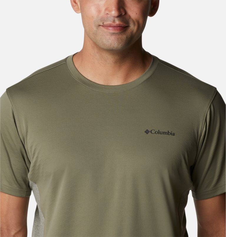 Thumbnail: Men's Zero Ice Cirro-Cool Short Sleeve Shirt, Color: Stone Green, Stone Green Heather, image 4
