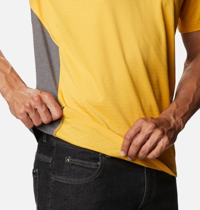 Haut à manches courtes Zero Ice Cirro-Cool pour homme, Color: Bright Gold, City Grey Heather, image 5