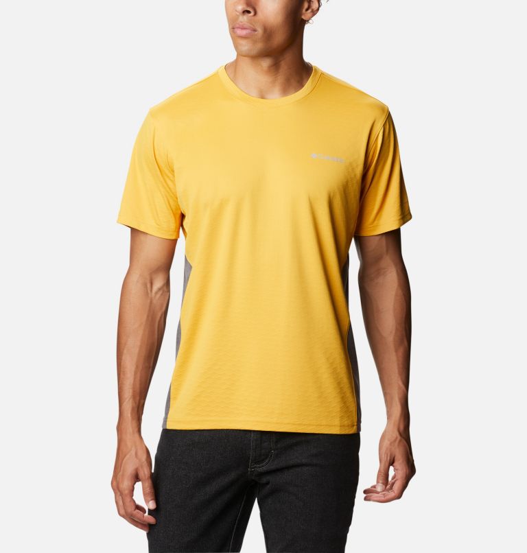Haut à manches courtes Zero Ice Cirro-Cool pour homme, Color: Bright Gold, City Grey Heather, image 1
