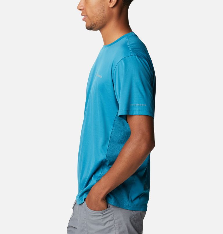 Men's Zero Ice Cirro-Cool Technical T-Shirt, Color: Deep Marine, Deep Marine Heather, image 3