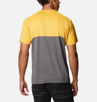 Men's Zero Ice Cirro-Cool&trade; T-Shirt M Zero Ice Cirro-Cool&trade; SS Shirt | 043 | L, Bright Gold, City Grey Heather, back