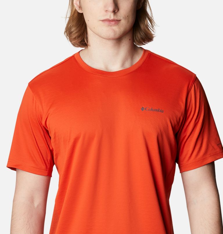 M Zero Ice Cirro-Cool SS Shirt | 846 | M, Color: Bonfire, Dark Sienna Heather, image 4