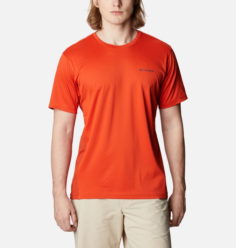 M Zero Ice Cirro-Cool SS Shirt | 846 | M, Color: Bonfire, Dark Sienna Heather, image 1