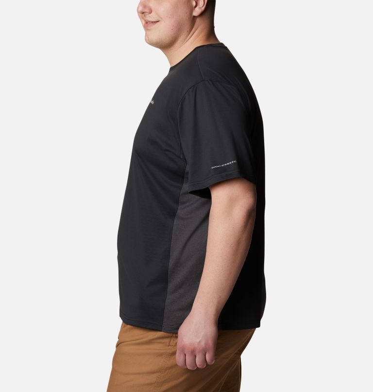 Thumbnail: Men's Zero Ice Cirro-Cool Short Sleeve Shirt - Big, Color: Black, Black Heather, image 3
