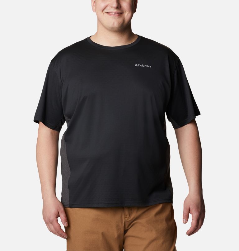 Thumbnail: Men's Zero Ice Cirro-Cool Short Sleeve Shirt - Big, Color: Black, Black Heather, image 1
