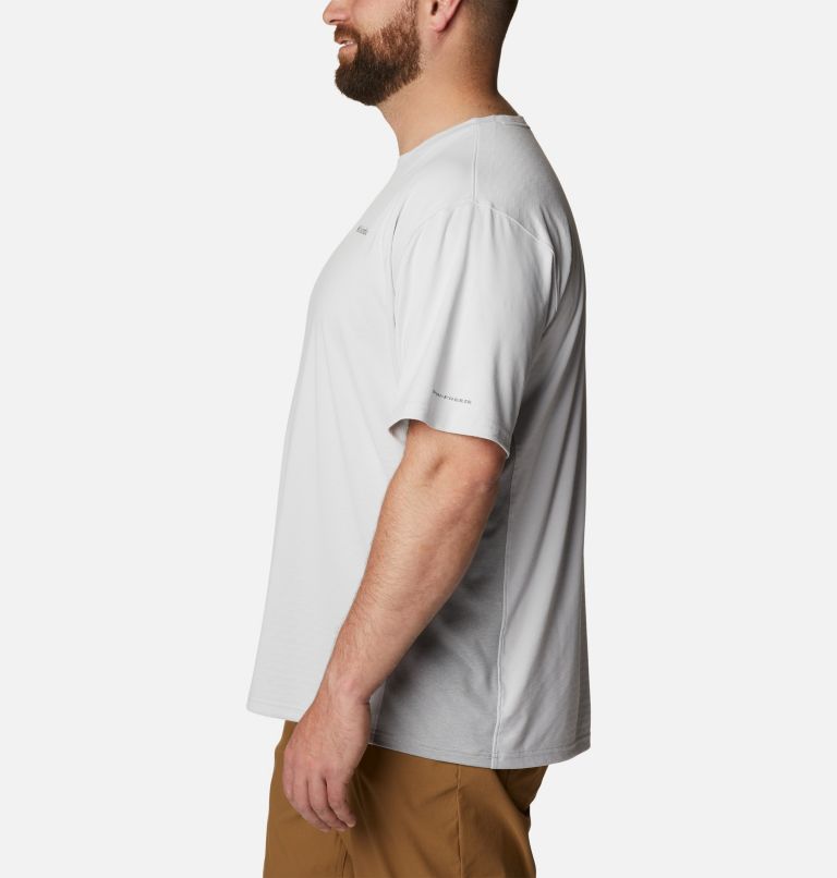 Thumbnail: Men's Zero Ice Cirro-Cool Short Sleeve Shirt - Big, Color: Nimbus Grey, Nimbus Grey Heather, image 3