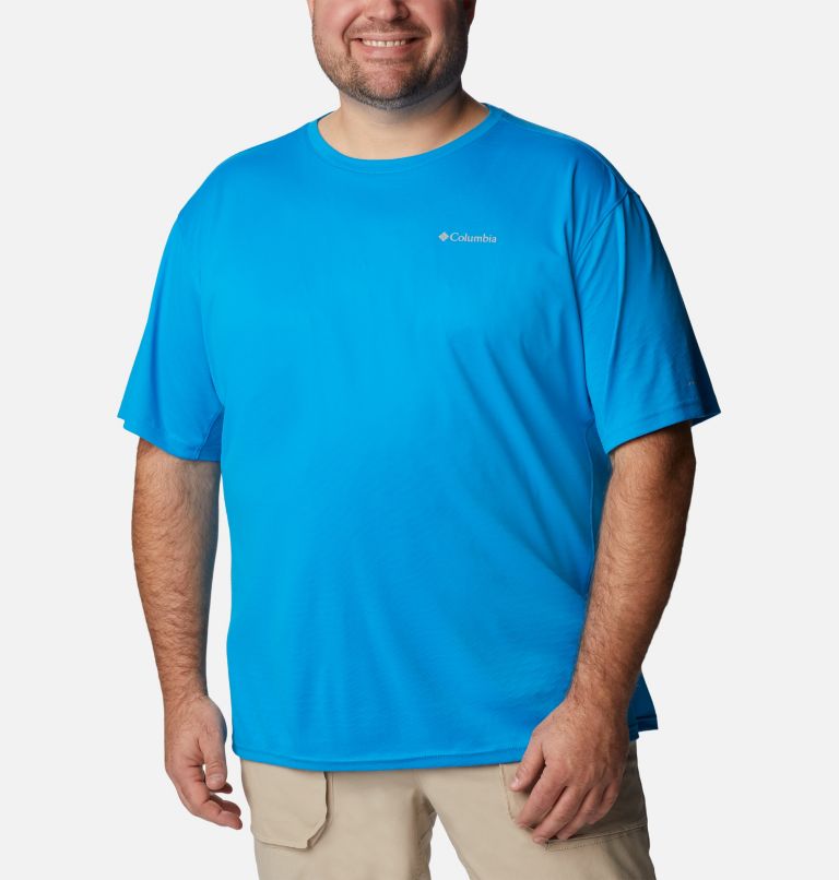 Thumbnail: T-shirt à manches courtes Zero Ice Cirro-Cool Homme - Tailles fortes, Color: Compass Blue, Compass Blue Heather, image 1