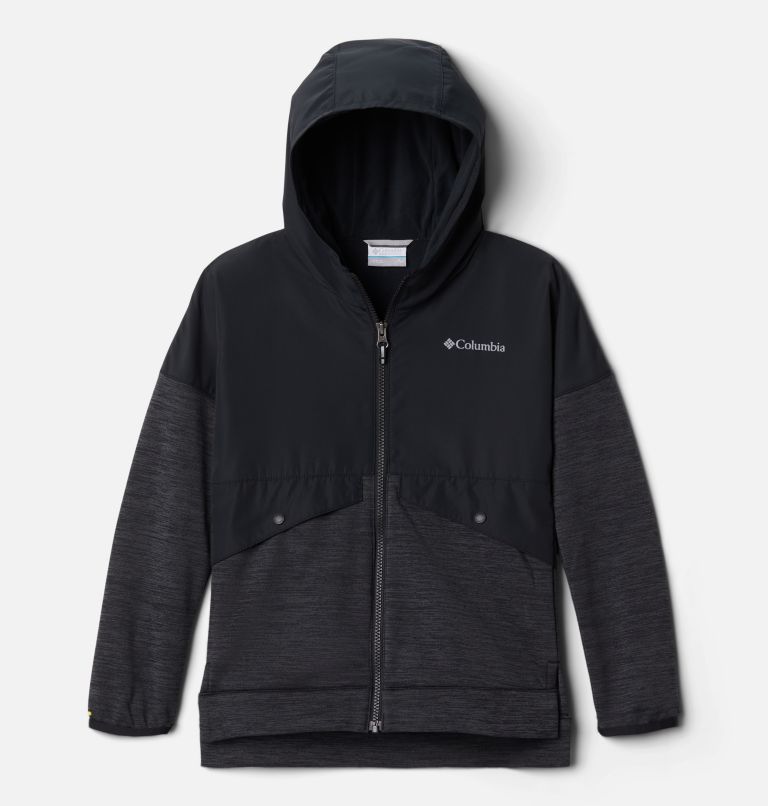 Thumbnail: Girls' Out-Shield Dry Fleece Full Zip Jacket, Color: Black, image 1