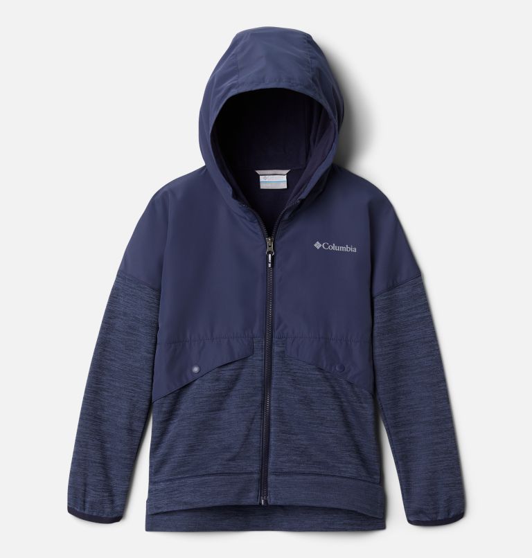 Thumbnail: Girl's Out-Shield Dry Fleece, Color: Nocturnal Solid, Dark Nocturnal Heather, image 1
