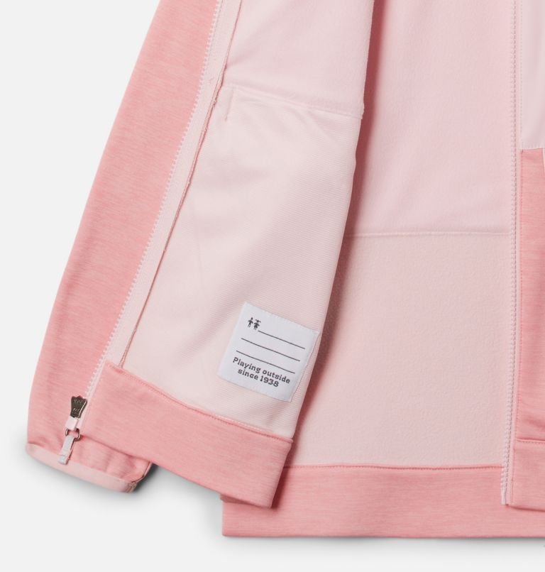 Manteau polaire à fermeture éclair Out-Shield Dry pour fille, Color: Satin Pink, Satin Pink Heather, image 3