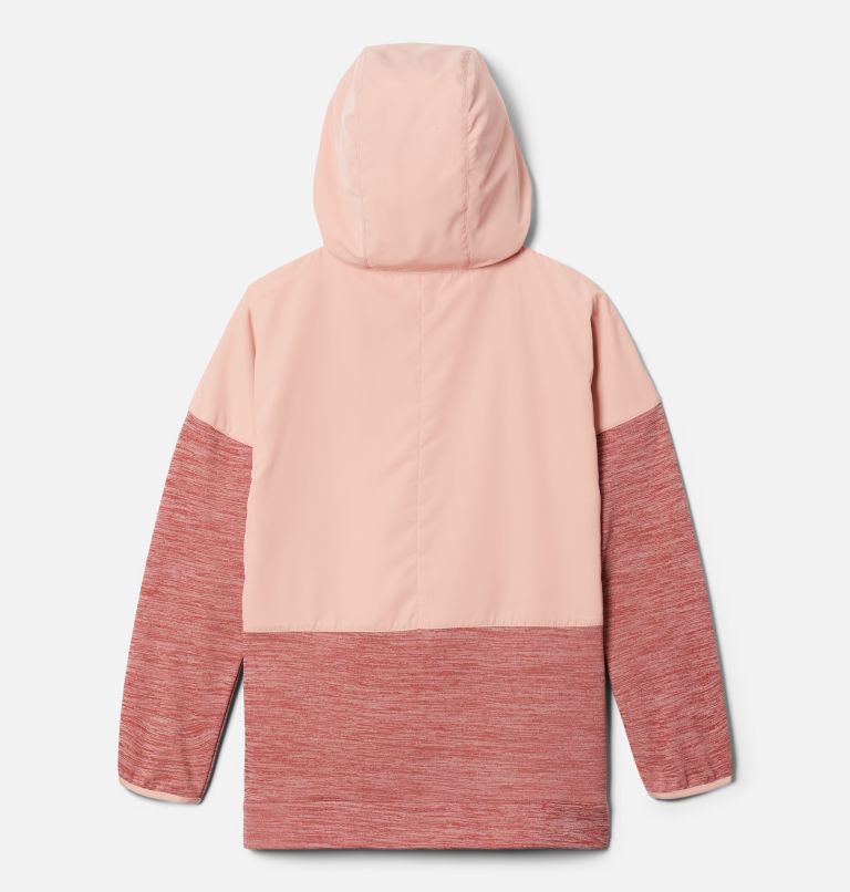 Thumbnail: Girls' Out-Shield Dry Fleece Full Zip Jacket, Color: Faux Pink, Faux Pink Heather, image 2