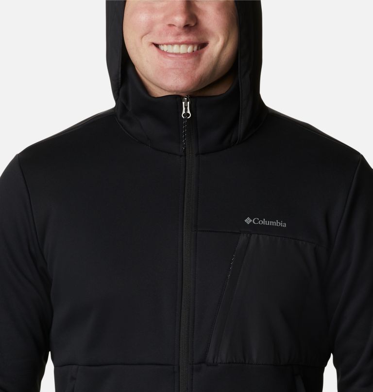 Manteau polaire à capuchon avec fermeture éclair Out-Shield Dry Homme, Color: Black, image 4
