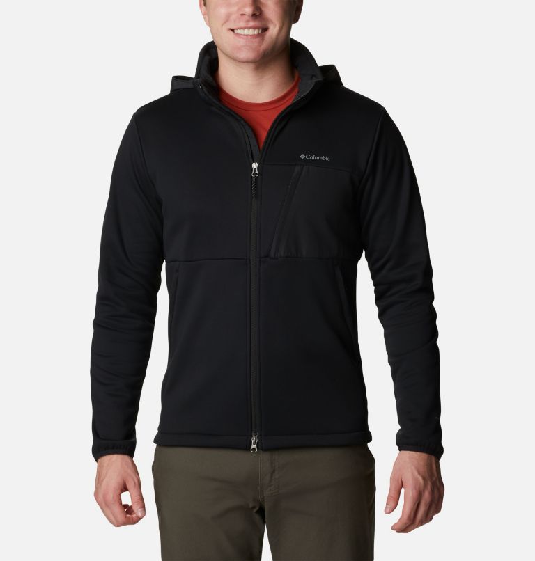 Manteau polaire à capuchon avec fermeture éclair Out-Shield Dry Homme, Color: Black, image 1