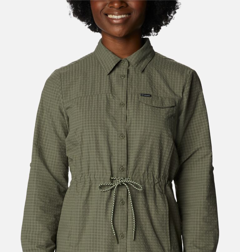 Women's Silver Ridge Novelty Dress, Color: Stone Green, image 4