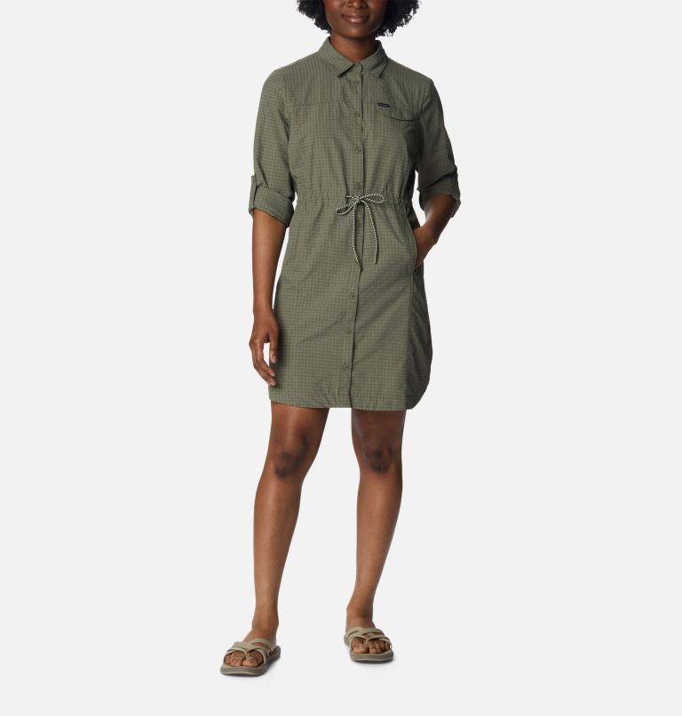 Women's Silver Ridge Novelty Dress, Color: Stone Green, image 5