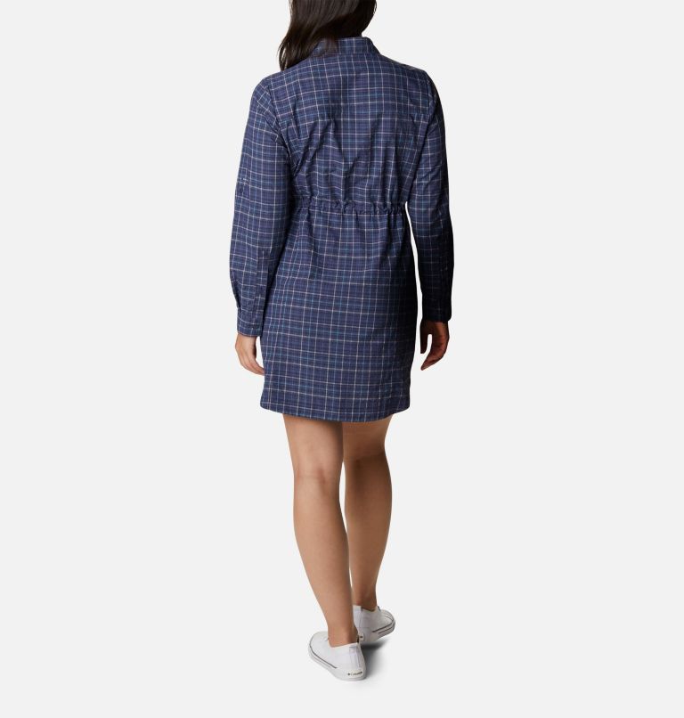 Women's Silver Ridge Novelty Dress, Color: Nocturnal Elevation Grid, image 2