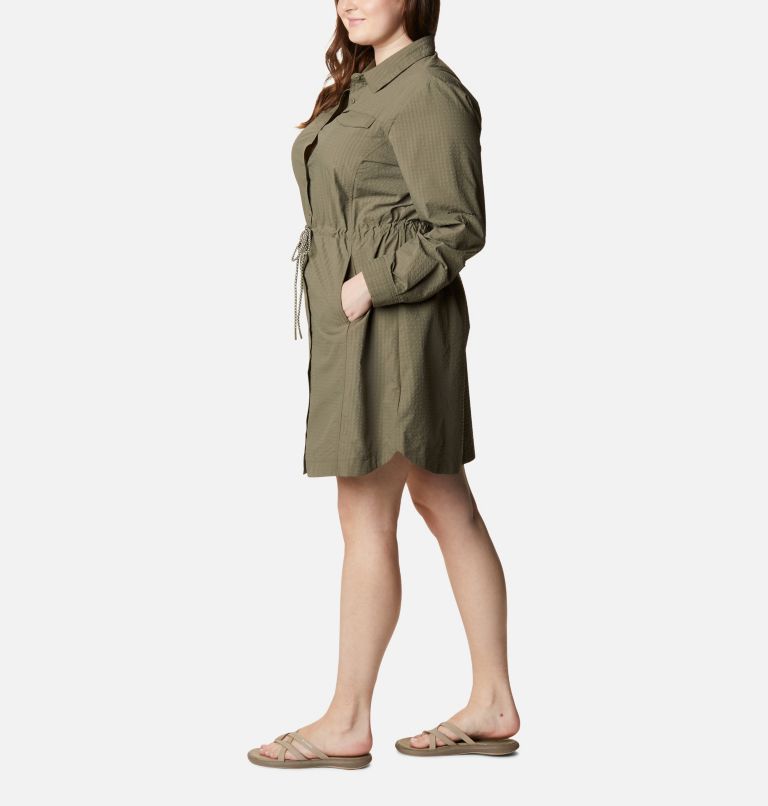 Women's Silver Ridge Novelty Dress - Plus Size, Color: Stone Green, image 3