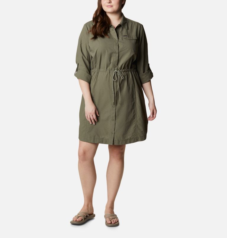 Women's Silver Ridge Novelty Dress - Plus Size, Color: Stone Green, image 5