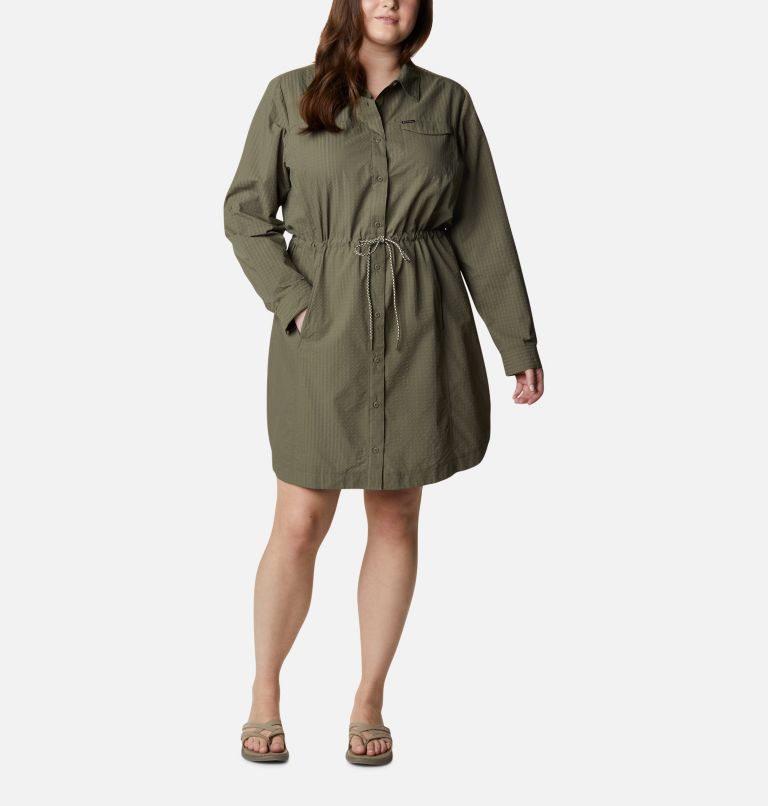 Women's Silver Ridge Novelty Dress - Plus Size, Color: Stone Green, image 1