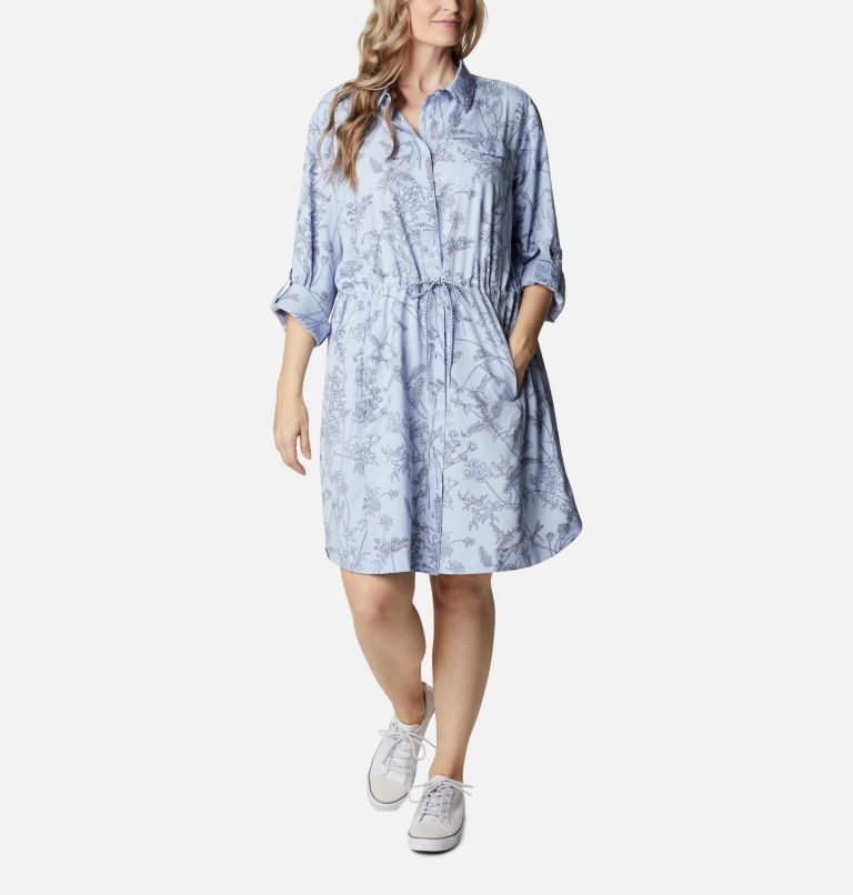 Women's Silver Ridge Novelty Dress - Plus Size, Color: Nocturnal Art Bouquet, image 5