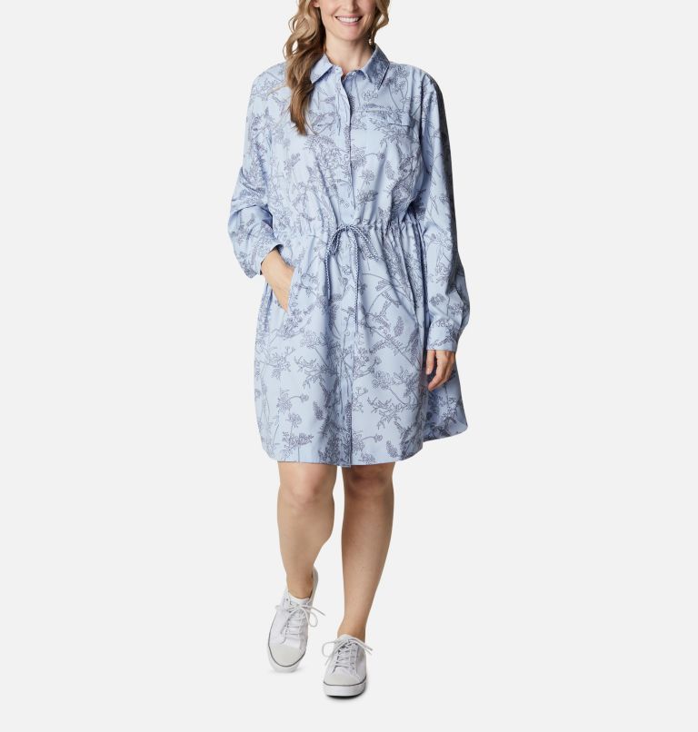 Women's Silver Ridge Novelty Dress - Plus Size, Color: Nocturnal Art Bouquet, image 1
