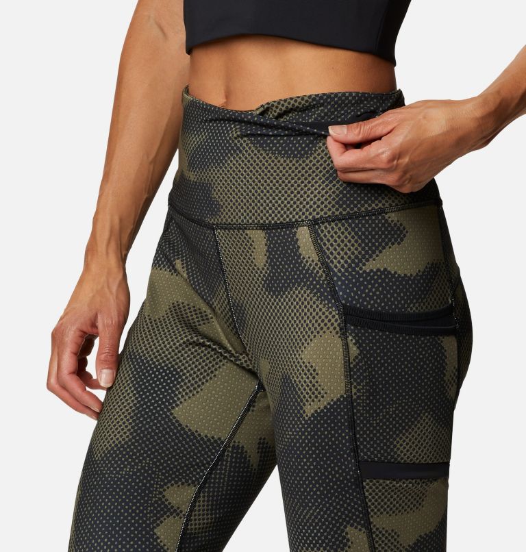 Women's Windgates II Leggings, Color: Stone Green Spotted Camo, image 4