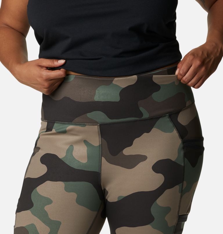 Thumbnail: Women's Windgates II Leggings - Plus Size, Color: Cypress Mod Camo, image 4