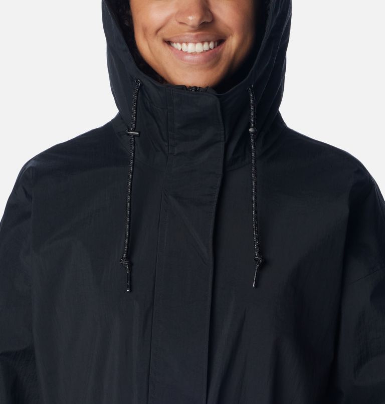 Chaqueta impermeable Splash Side para mujer, Color: Black Crinkle, image 4