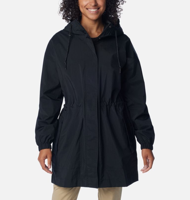 Women's black waterproof sales jacket