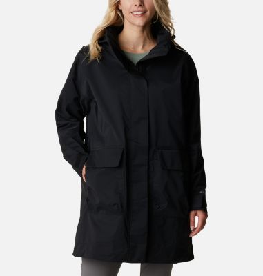 columbia black rain jacket womens