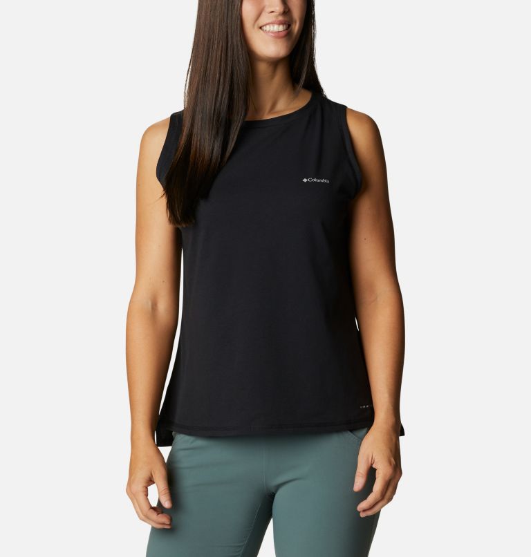 Women's Sun Trek Tank, Color: Black, image 1