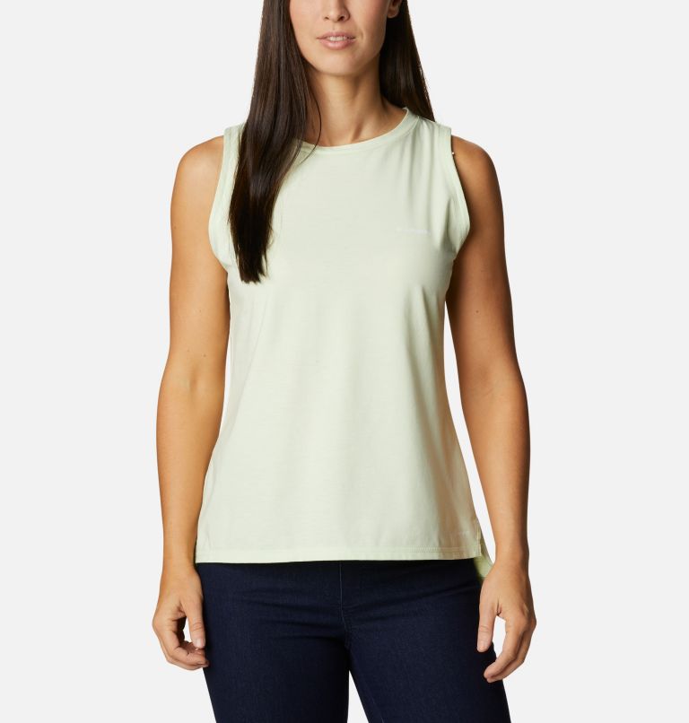Women's Sun Trek Tank, Color: Light Lime, image 1