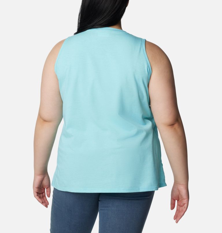 Women's Sun Trek Tank - Plus Size, Color: Aquamarine Heather, image 2