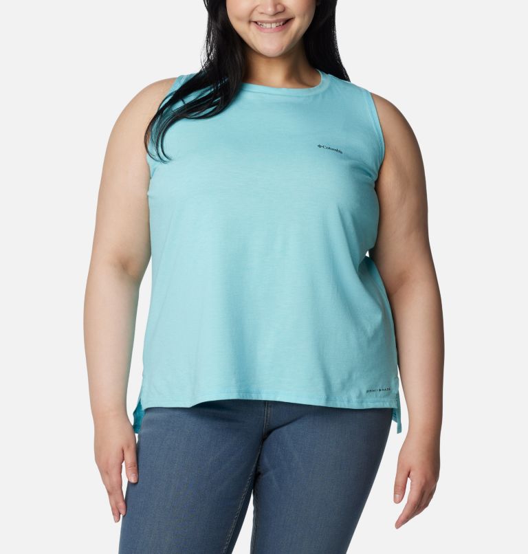 Women's Sun Trek Tank - Plus Size, Color: Aquamarine Heather, image 1