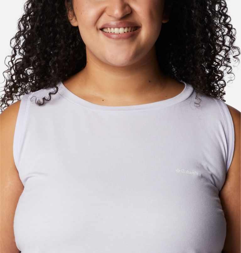 Women's Sun Trek Tank - Plus Size, Color: Purple Tint Heather, image 4