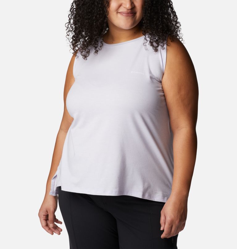 Women's Sun Trek Tank - Plus Size, Color: Purple Tint Heather, image 5