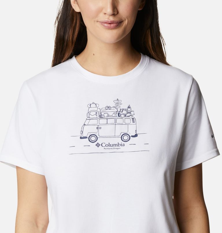 T-shirt imprimé Sun Trek pour femme, Color: White, Van Life, image 4