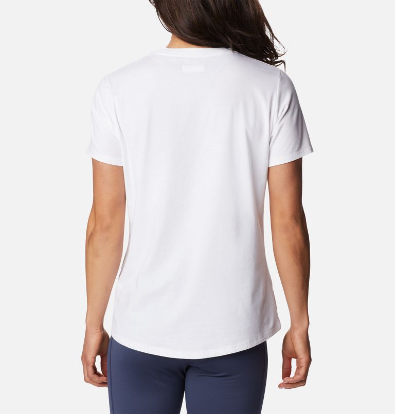 Women's Sun Trek Pride Graphic T-Shirt, Color: White, Columbia Pride, image 2