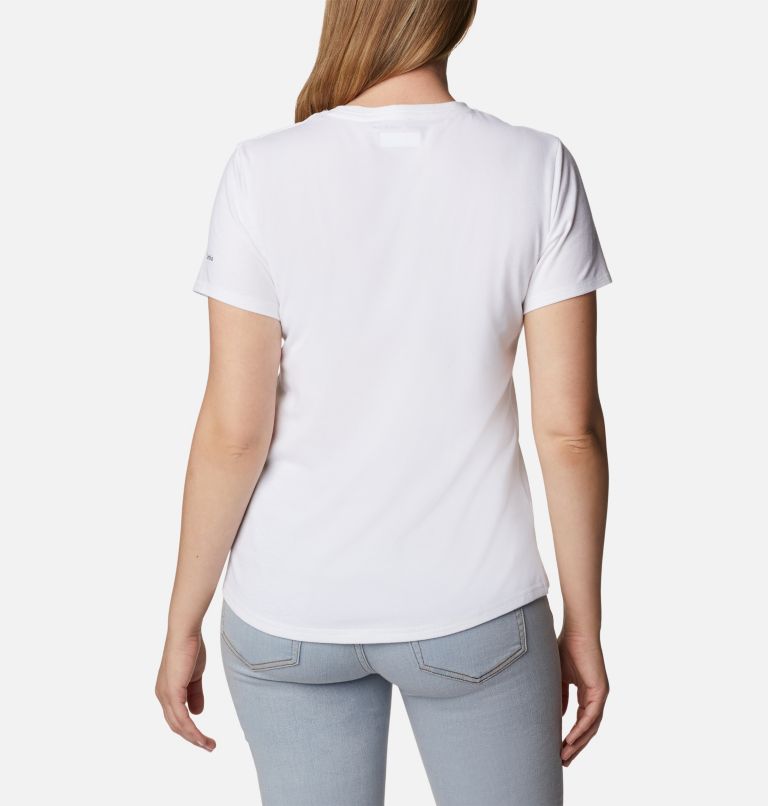 Women's Sun Trek Pride Graphic T-Shirt, Color: White, All for Outdoor Pride, image 2