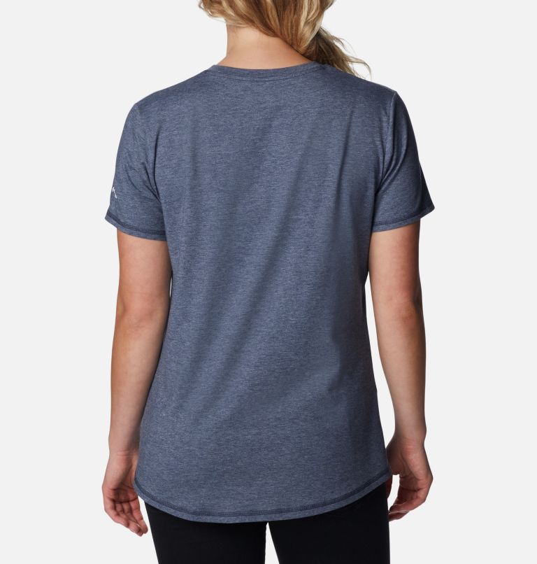 Women's Sun Trek Graphic T-Shirt, Color: Nocturnal, Arboreal Swirl Graphic, image 2