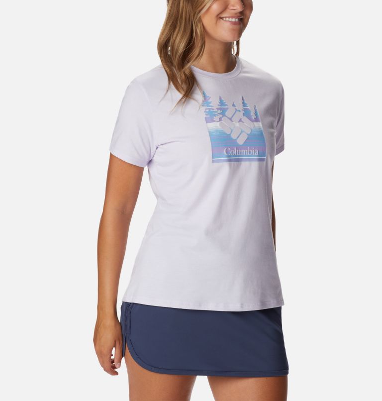 Women's Sun Trek Graphic T-Shirt, Color: Purple Tint Hthr, Arboreal Branded Grx, image 5