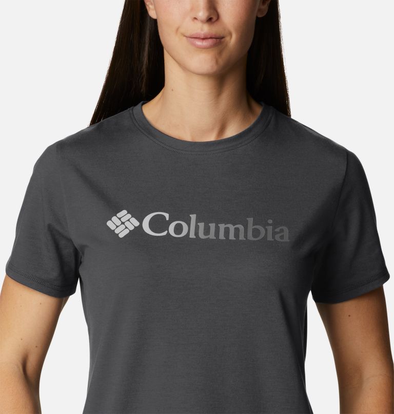 Women's Sun Trek Technical Graphic T-Shirt, Color: Black, Gem Columbia, image 4