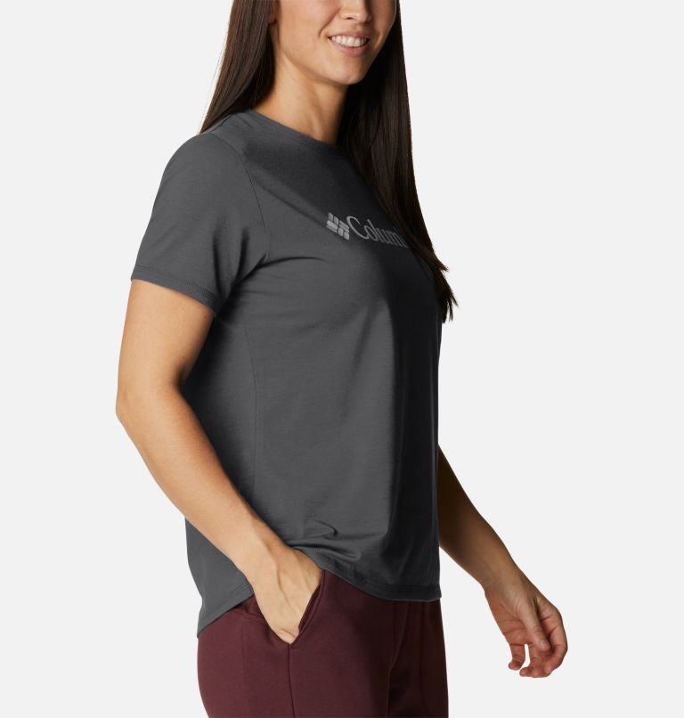 Thumbnail: Camiseta técnica Sun Trek para mujer, Color: Black, Gem Columbia, image 5
