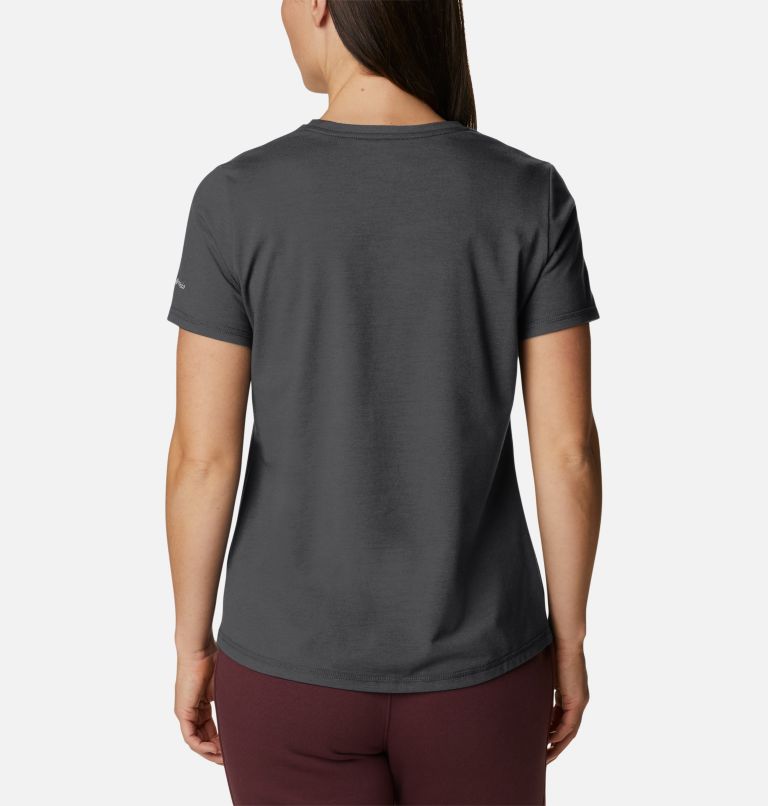 Women's Sun Trek Technical Graphic T-Shirt, Color: Black, Gem Columbia, image 2