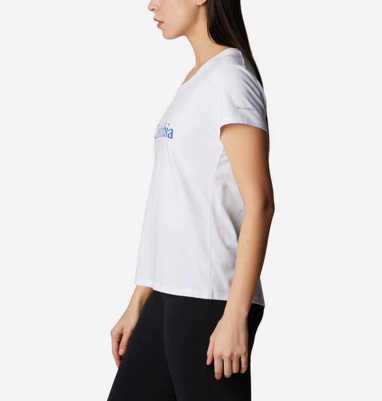 Thumbnail: T-shirt tecnica Sun Trek da donna, Color: White, Gem Columbia, image 3