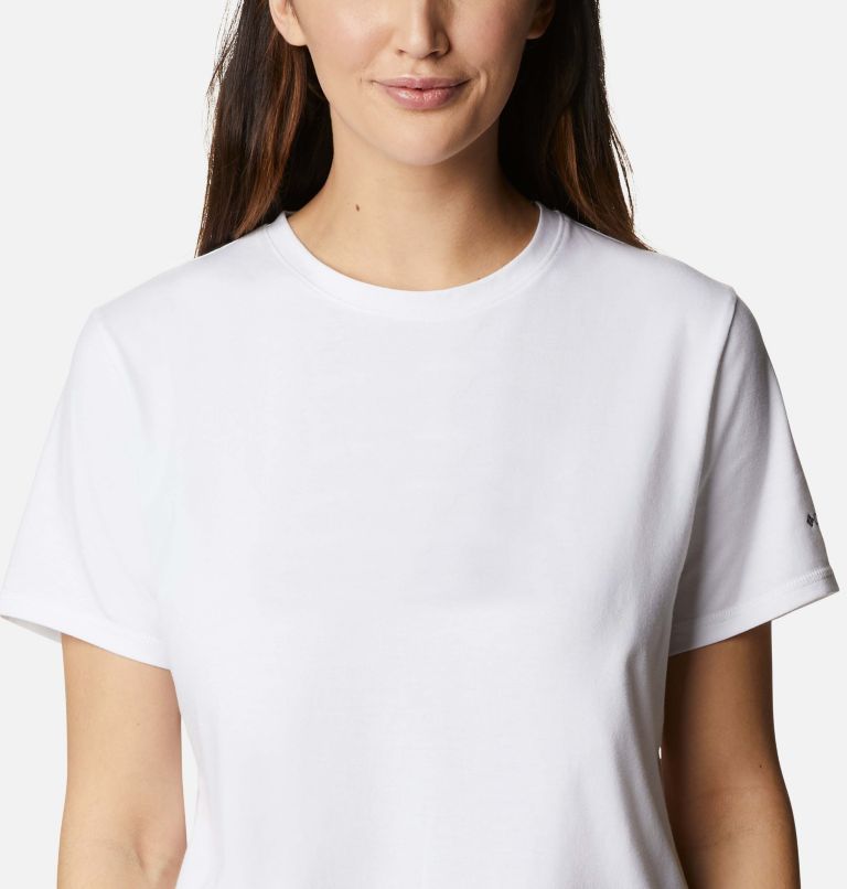 Women's Sun Trek Technical Graphic T-Shirt, Color: White, Van Life, image 4