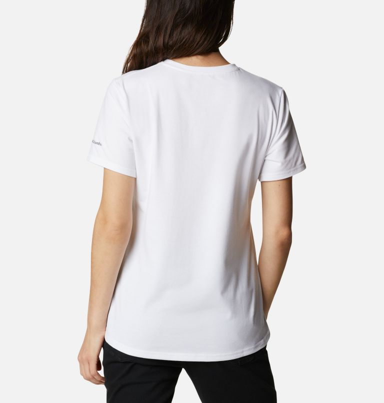 Women's Sun Trek Technical Graphic T-Shirt, Color: White, Van Life, image 2