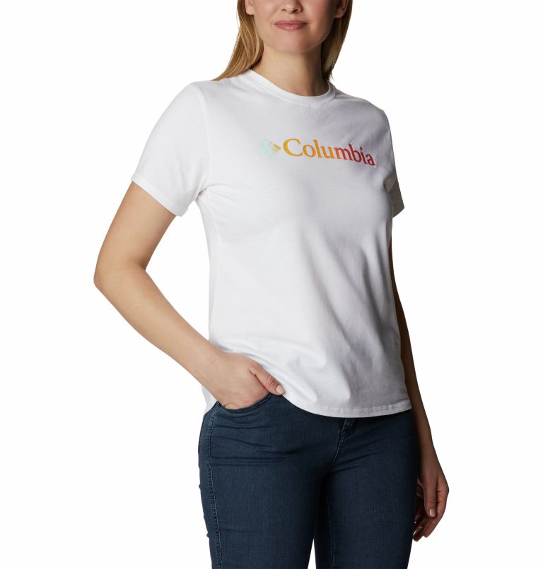 Thumbnail: Women's Sun Trek Technical Graphic T-Shirt, Color: White, Branded Gradient, image 5