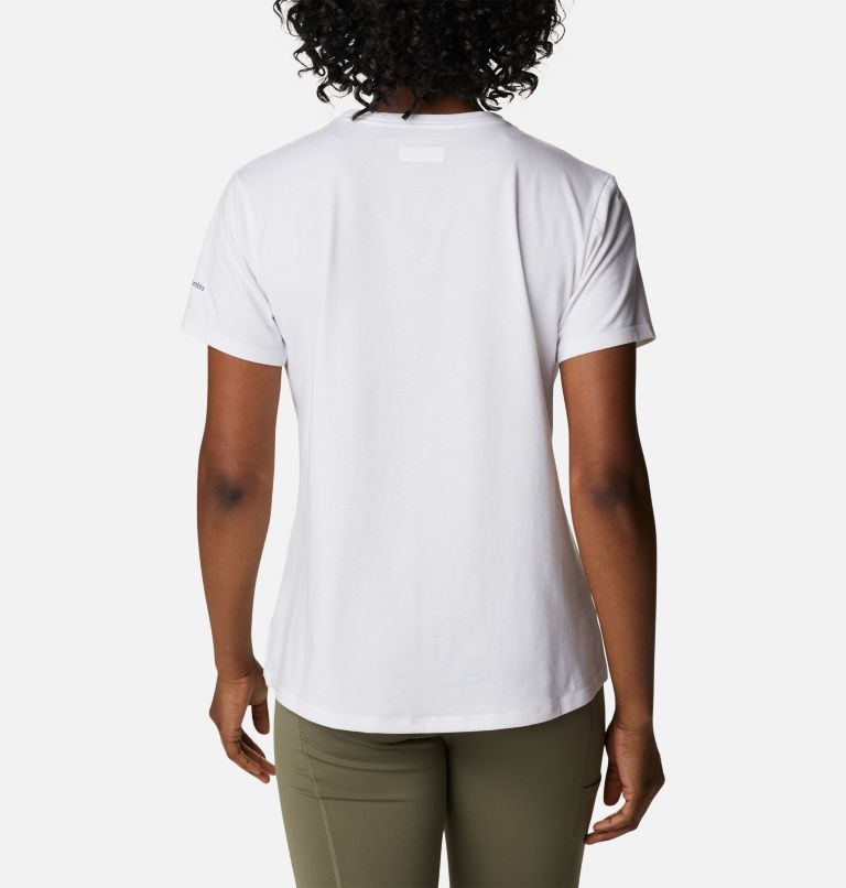 Thumbnail: Women's Sun Trek Technical Graphic T-Shirt, Color: White, Typhoon Bloom Frame, image 2