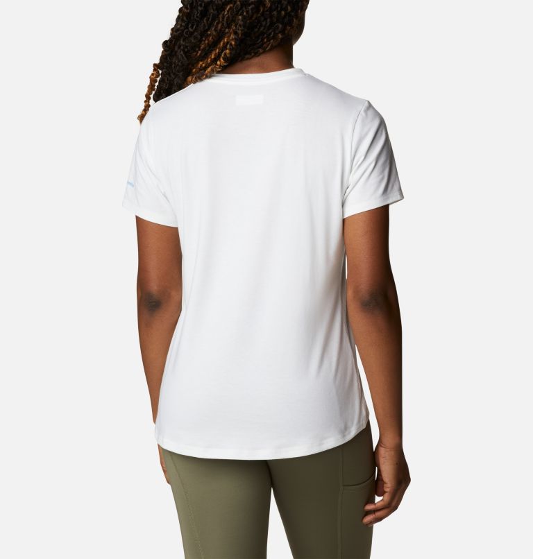 Women's Sun Trek Technical Graphic T-Shirt, Color: White, CSC Gradient, image 2